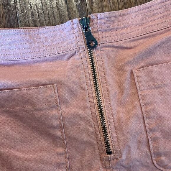 Madewell coral mini zip skirt size 10 - Picture 6 of 9